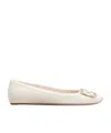 Roger Vivier Trompette Ballet Shoes In White