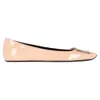 Roger Vivier Trompette Bellerine Patent-leather Ballet Flats In Brown