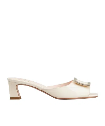 ROGER VIVIER ROGER VIVIER LOGO ENGRAVED SLIP-ON MULES
