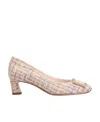 Roger Vivier Trompette Buckle Heels In Nude