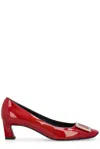 Roger Vivier Belle Vivier 45 Metal Buckle Pumps In Patent Leather In Red