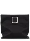 Roger Vivier Trompette Clutch Bag In Black