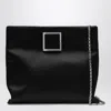 Roger Vivier Trompette Clutch In Black Satin In Black