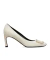Roger Vivier Belle Vivier Trompette Leather Pumps In Nude