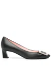 Roger Vivier Women Trompette Leather Pumps In Black