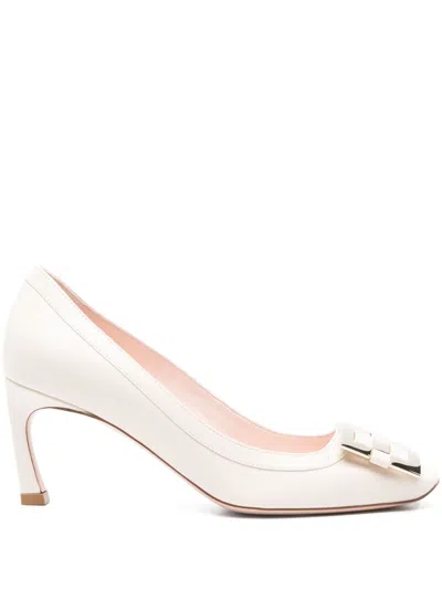 Roger Vivier Woman Pumps Light Pink Size 6.5 Soft Leather In White