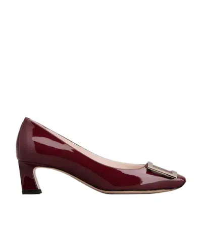 Roger Vivier Trompette Metal Buckle High Heels In Brown