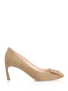 Roger Vivier Belle Viviier Trompette Pumps In Neutral