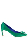 Roger Vivier Trompette Pumps Jewel Buckle Pointed Toe In Multi