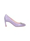Roger Vivier Woman Pumps Purple Size 5 Leather