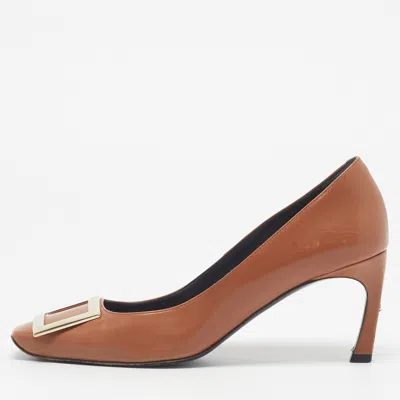 Pre-owned Roger Vivier Trompette Size 37 Brown Leather Pumps