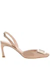 Roger Vivier Trompette Buckle Slingback Pumps
