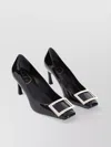 Roger Vivier Patent Leather Belle Vivier Pumps With Maxi Buckle 8cm In Black