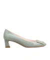 ROGER VIVIER TROMPETTE SQUARE-TOED HEELS