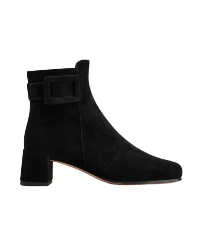 Roger Vivier Très Vivier Zipper Design Short Boots In Black