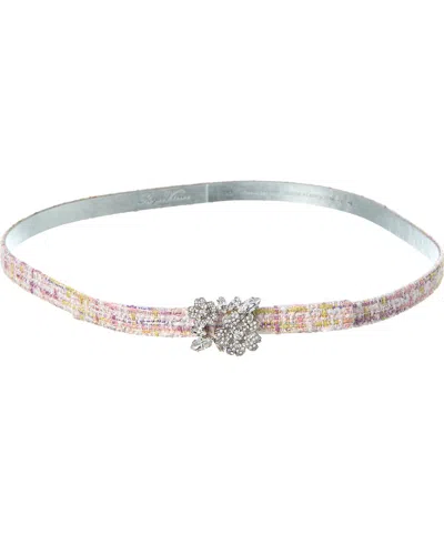 Roger Vivier Tweed Belt In White