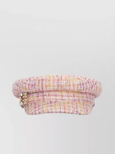 ROGER VIVIER TWEED CRYSTAL KNOT HAT