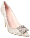 Roger Vivier Tweed Pump In Silver