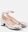 Roger Vivier Pumps U Look 45 Aus Metallic-leder In Silber