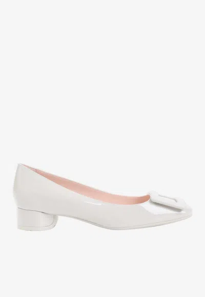 Roger Vivier Roundy Lacquered Decollete 25 Pumps For Women In White