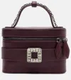 Roger Vivier Vanity Bag Bordeaux With Rhinestone Buckle In Burgundy
