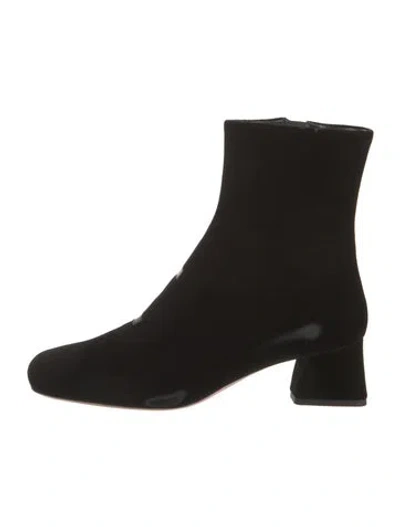Pre-owned Roger Vivier Velvet Boots W/ Tags In Black