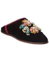 Roger Vivier Velvet Mule In Multi