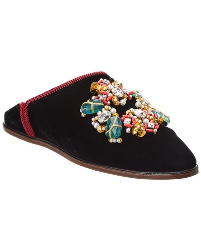 Roger Vivier Velvet Mule In Multi