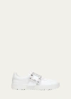 ROGER VIVIER VERY VIVIER LEATHER CRYSTAL-BUCKLE SNEAKERS