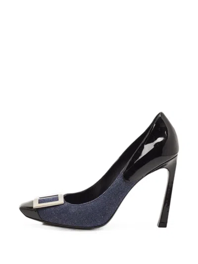 Pre-owned Roger Vivier Vintage Belle Buckle Pumps In Blue