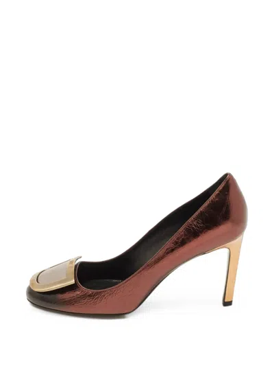 Pre-owned Roger Vivier Vintage Belle Vivier Leather Pumps In Brown
