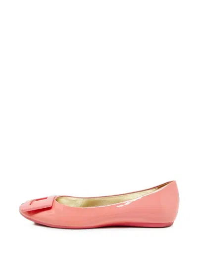 Pre-owned Roger Vivier Vintage Gommette Ballet Flats In Pink