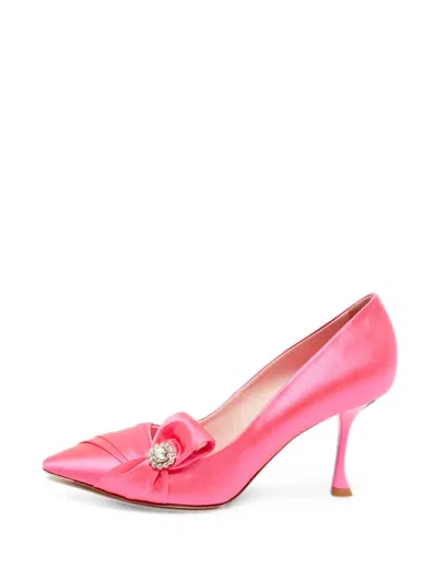 Pre-owned Roger Vivier Vintage Lavalliere Heeled Pumps In Pink