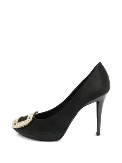 Pre-owned Roger Vivier Vintage Limelight Crystal-embellished Pumps In Black