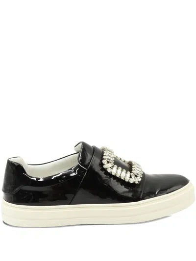 Pre-owned Roger Vivier Vintage Sneaky Viv Sneakers In Black