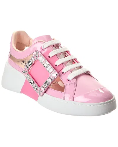 Roger Vivier Vinyl & Leather Sneaker In Pink