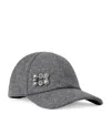 Roger Vivier Rv Mini Flower Pearl Strass Cap In Gray