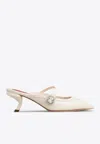 Roger Vivier Virgule Babies Patent Leather Mule In White