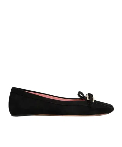 Roger Vivier Trompette Ballerinas In Suede In Black