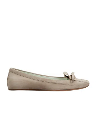 Roger Vivier Virgule Ballerinas In Suede In Neutral