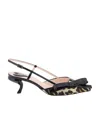 Roger Vivier Virgule Bow Piping Slingback Pumps In Fabric