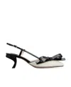 Roger Vivier Virgule Bow Slingback Pumps In Fabric In Black