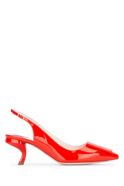 Roger Vivier Lvr Exclusive Virgule Leather Heels In Multicolor