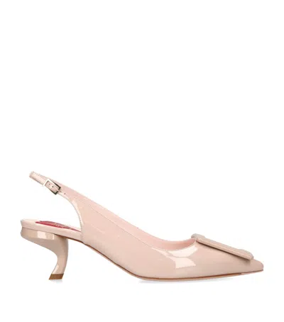 Roger Vivier Virgule Slingback Pumps 55 In Beige
