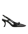 Roger Vivier Virgule Slingback Pumps In Leather In Black