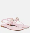 Roger Vivier Viv' By The Sea Leather Thong Sandals