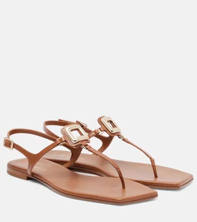 Roger Vivier Viv' By The Sea Leather Thong Sandals