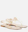 Roger Vivier Viv By The Sea Leather Thong Sandals In Gold