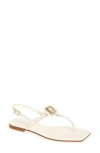 Roger Vivier Viv By The Sea Metallic T-strap Sandal