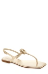 Roger Vivier Viv By The Sea Metallic T-strap Sandal In Oro Chiaro